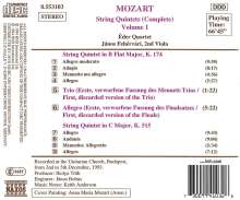 Wolfgang Amadeus Mozart (1756-1791): Streichquintette Nr.1 &amp; 3, CD