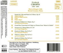 Frederic Chopin (1810-1849): Sonate für Cello &amp; Klavier op.65, CD