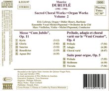 Maurice Durufle (1902-1986): Orgel- &amp; geistliche Chorwerke Vol.2, CD