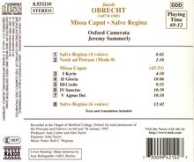 Jakob Obrecht (1457-1505): Missa "Salve caput", CD