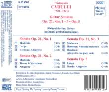 Ferdinando Carulli (1770-1841): Sonaten für Gitarre op.21 Nr.1-3,5, CD