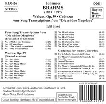 Johannes Brahms (1833-1897): Walzer op.39 Nr.1-16, CD