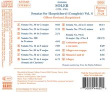 Antonio Soler (1729-1783): Sämtliche Cembalosonaten Vol.4, CD