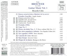 Leo Brouwer (geb. 1939): Gitarrenwerke Vol.1, CD