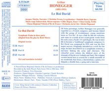 Arthur Honegger (1892-1955): Le Roi David, CD