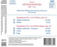 Karol Szymanowski (1882-1937): Symphonien Nr.1 &amp; 2, CD