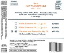 Karol Szymanowski (1882-1937): Violinkonzerte Nr.1 &amp; 2, CD