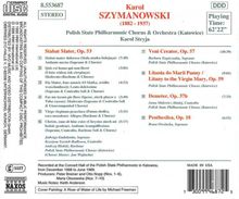 Karol Szymanowski (1882-1937): Stabat Mater op.53, CD