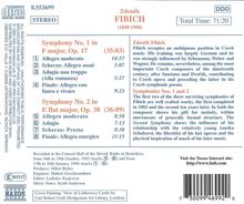 Zdenek Fibich (1850-1900): Symphonien Nr.1 &amp; 2, CD