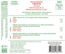 Giovanni Battista Viotti (1755-1824): Sinfoniae concertante Nr.1 &amp; 2, CD