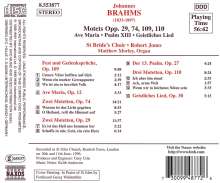 Johannes Brahms (1833-1897): Fest-und Gedenksprüche op.109, CD