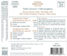 Benjamin Britten (1913-1976): Symphonie für Cello &amp; Orchester op.68, CD