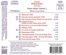 Francis Poulenc (1899-1963): Klavierwerke Vol.2, CD