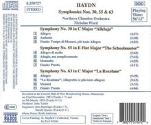 Joseph Haydn (1732-1809): Symphonien Nr.30,55,63, CD