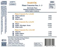 Bela Bartok (1881-1945): Klavierkonzerte Nr.1-3, CD