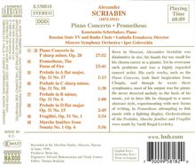 Alexander Scriabin (1872-1915): Klavierkonzert op.20, CD