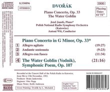 Antonin Dvorak (1841-1904): Klavierkonzert op.33, CD