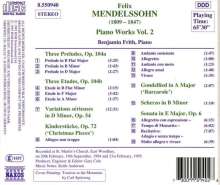 Felix Mendelssohn Bartholdy (1809-1847): Klavierwerke Vol.2, CD