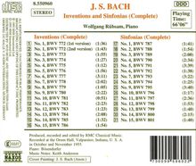 Johann Sebastian Bach (1685-1750): Inventionen &amp; Sinfonias BWV 772-801, CD