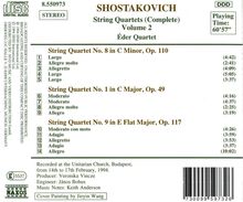 Dmitri Schostakowitsch (1906-1975): Streichquartette Nr.1,8,9, CD