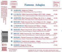 Berühmte Adagios, CD