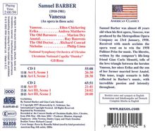 Samuel Barber (1910-1981): Vanessa, 2 CDs