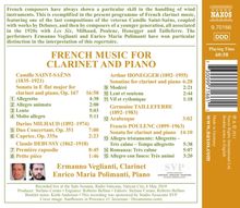 Ermanno Veglianti - French Music for Clarinet and Piano, CD