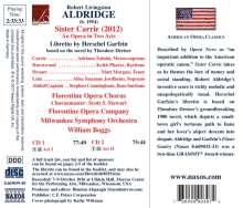 Robert Livingston Aldridge (geb. 1954): Sister Carrie, 2 CDs