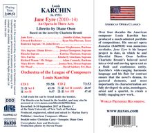 Louis Karchin (geb. 1951): Jane Eyre, 2 CDs