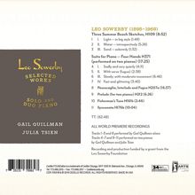 Leo Sowerby (1895-1968): Suite für Klavier 4-händig (arr. für 2 Klaviere), CD