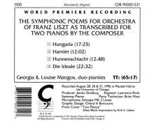 Franz Liszt (1811-1886): Sämtliche Symphonische Dichtungen für 2 Klaviere Vol.3, CD