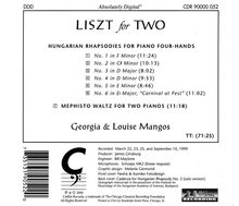 Franz Liszt (1811-1886): Ungarische Rhapsodien Nr.1-6 für Klavier 4-händig, CD