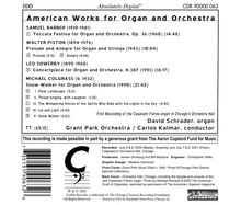 American Works for Organ &amp; Orchestra, CD