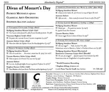 Patrice Michaels - Divas of Mozart's Day, CD