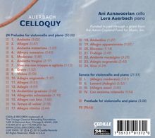 Lera Auerbach (geb. 1973): Sonate für Cello &amp; Klavier, CD
