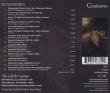 Medieval Songs of Remembrance "In Memoria", CD