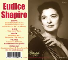 Eudice Shapiro,Violine, 2 CDs