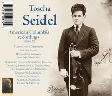 "Toscha Seidel - American Columbia recordings (1918-20). Tchaikovsky, Wieniawski. Schwarz-Weiß-Foto eines Geigers mit Violine."