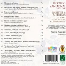 Riccardo Zandonai (1883-1944): Lieder, Transkriptionen &amp; Kammermusik "Rarities &amp; Surprises", CD