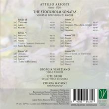 Attilio Ariosti (1666-1729): Sonaten Nr. 3,4,7,12-14 für Viola d'amore &amp; Bc (Stockholm Sonatas), CD
