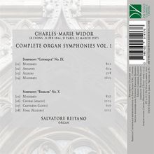Charles-Marie Widor (1844-1937): Sämtliche Orgelsymphonien Vol.1, CD