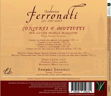 Titel: "Lodovico Ferronati (fl. 1710-1767). Concerti & Mottetti per Santa Maria Maggiore".  
Ein klassisches Musik-Cover in warmen Erdfarben.  