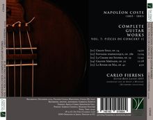 Napoléon Coste: Complete Guitar Works, Vol. 7. Werke von Carlo Fierens, darunter Stücke wie "Grand Solo" und "Grande Sérénade".