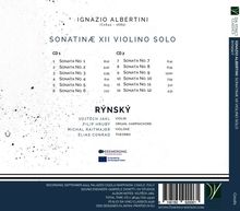 "Ignazio Albertini (1644-1685) Sonatinæ XII Violino Solo. Rynský. Liste der Sonaten und Mitwirkende: Violine, Orgel, etc."