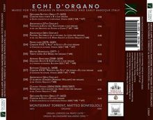 "ECHI D'ORGANO. Music for two organs in Renaissance and Early Baroque Italy. Werke von Grillo bis Veggio. Montserrat Torrent."