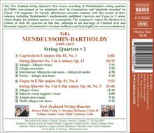 Felix Mendelssohn Bartholdy (1809-1847): Streichquartette Vol.2, CD