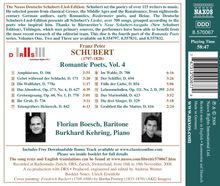 Franz Schubert (1797-1828): Lieder "Romantische Dichter" Vol.4, CD