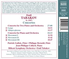 Emil Tabakov (geb. 1947): Klavierkonzert, CD