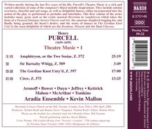 Henry Purcell (1659-1695): Musik für das Theater Vol.1, CD
