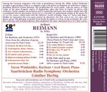 Aribert Reimann (1936-2024): Zyklus für Bariton &amp; Orchester, CD